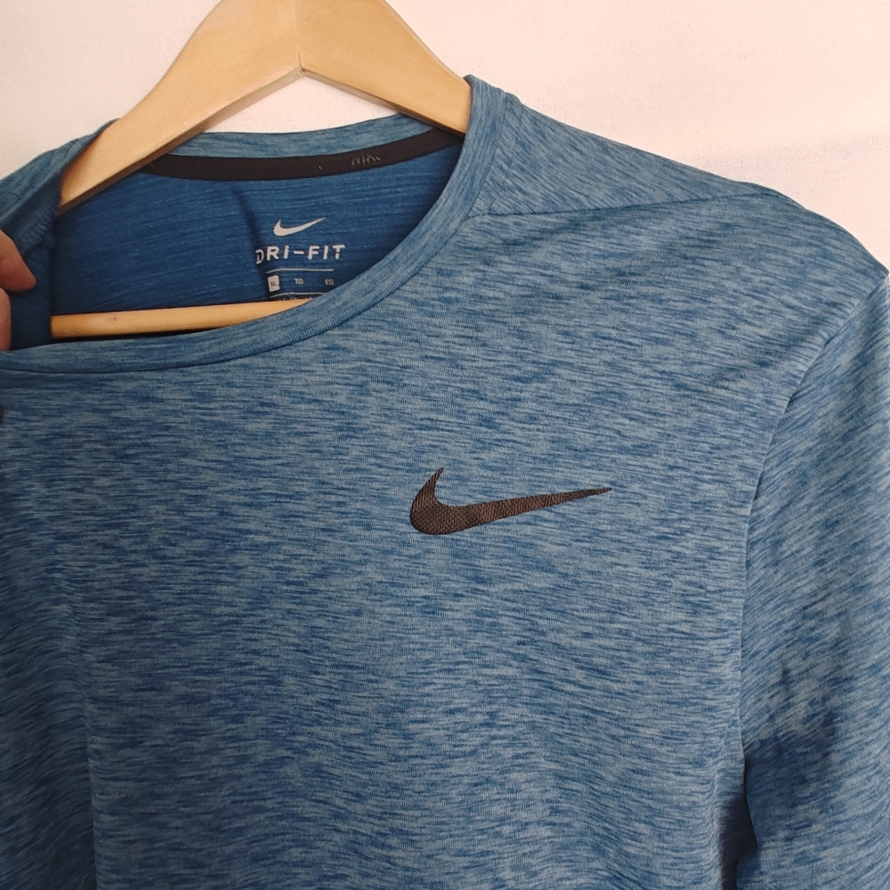 Nike Breathe Training Top Shirt Tee Blue XL 832835-483 Short Sleeve Hyper Dry - Picture 4 of 8